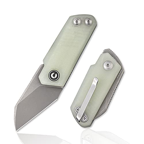 CIVIVI Ki-V Front Flipper Pocket Knife, Double Detent Slip Joint Small Folding Knife with Deep Carry Pocket Clip For Easy EDC C2108A (Natural) #1