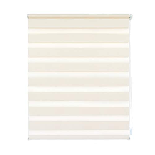 EXKLUSIV HEIMTEXTIL Duo Doppelrollo Klemmfix Fensterrollo ohne Bohren mit Pendelsicherung beige 80 x 160 cm EXKLUSIV HEIMTEXTIL Duo Doppelrollo Klemmfix Fensterrollo ohne Bohren mit Pendelsicherung beige 80 x 160 cm