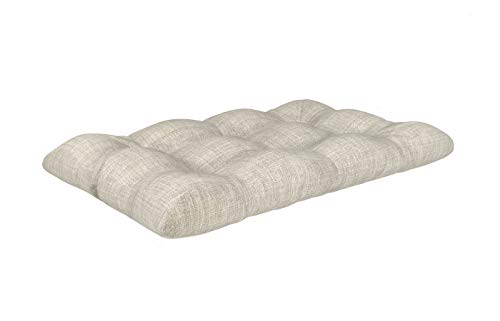 POKAR Cuscino-sedile Imbottito 120x60x12cm per Divano da Giardino, fodere asportabile e lavabile, per Bancali, comoda Seduta per Interno ed Esterno, DYI - fai da te, senza Pallet, beige