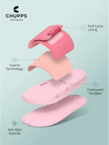 Image of CHUPPS Quilt Bloom Women's Quilted Slippers | Soft Cushioned Lightweight Slip-On Footwear | Elegant Everyday Comfort Slippers for Home, Walking & Outdoor Use