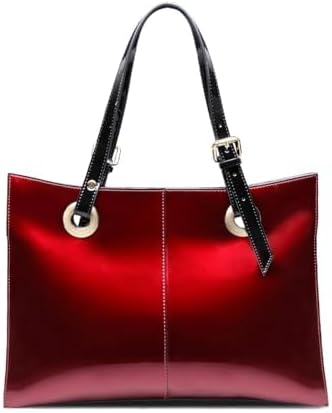 Genuine Leather Purses and Handbag for Women, Leather Capacity Work Tote Bag with Zipper, Designer Shoulder Bag for Commuting - Image 8