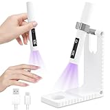 Flintronic UV Lampe für Gelnägel, Kleine UV Nagellampe mit Ständer Tragbare, Mini Wiederaufladbar 2 Timer-Modi Nageltrockner, U V LED Lampe mit LCD-Display, Nageltrockner für Alle UV Gel Nagellacke
