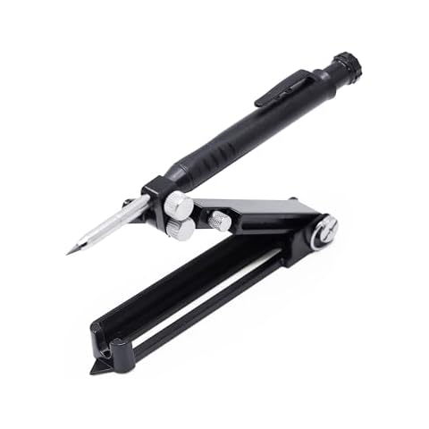 WEITARI Woodworking Graffiti Tools - Graffiti Measuring Aluminum Pencils, DIY Markers with Deep Holes, Adjustable Gauges Cover