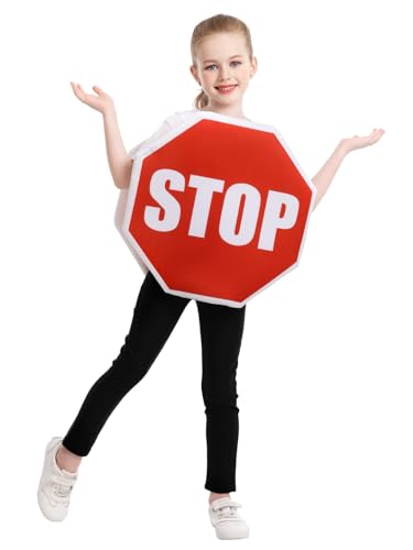 Disfraz Señal de Tránsito Stop para Niños Talla Única miniatura 4