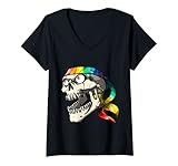 Photo Gallery donna arcobaleno sugar skull lgbt giorno dei morti gay pride di halloween maglietta con collo a v Photo Gallery donna arcobaleno sugar skull lgbt giorno dei morti gay pride di halloween maglietta con collo a v