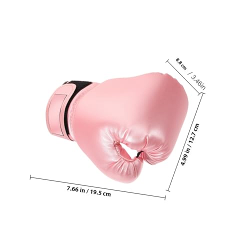 Guantes de boxeo cómodos para niños, protección de espuma fácil de poner rosa 2