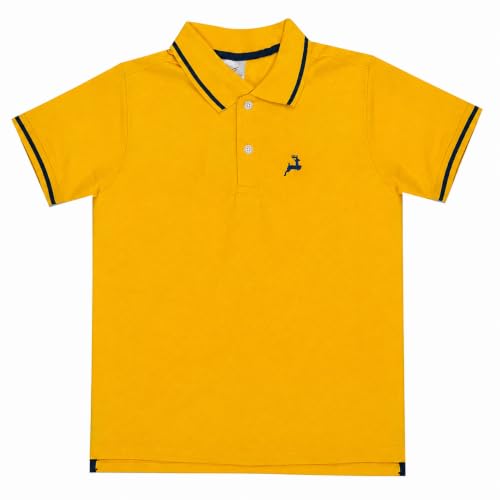 Image of Cloth Theory Boys Solid Polo T-Shirt | Cotton Half Sleeve Polo Neck Tee | Regular Fit Casual Shirt for Kids | Comfortable Everyday & Summer Wear | 2-3 to 15-16 Years