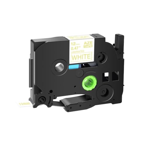 12mm TZ TZE-231 TZE-251 TZE-241���x���e�[�vBlack on White Ribbon PT-1000 PT-D400�v�����^�[�ɓK���Ă��܂�(Gold on White)