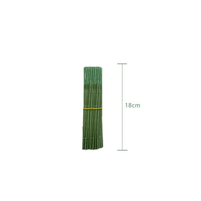 FIVEIZERO 100 Steli In Filo Verde Per Fiori Artificiali, 35 Cm. Kit Fiorista Con 50 Pezzi Calibro 18 E 50 Pezzi Calibro 26. - 2