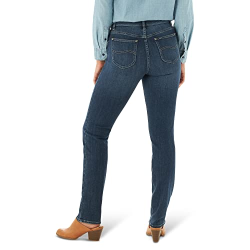 Lee Women's Petite Ultra Lux Mid-Rise Slim Fit Straight Leg Jean2