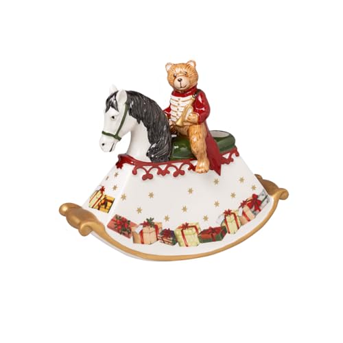 Villeroy & Boch - Christmas Toy's Figurine de Noël Cheval à Bascule Multicolore, Article de Noël Déco Interieur Maison, Décoration Table, Porcelaine