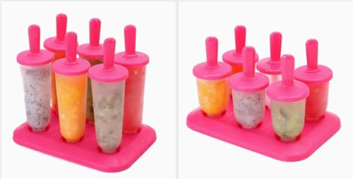 12 moldes de helado en el mango, moldes de plástico para helados de tallo, tamaño combinado, ideal para reuniones familiares, actividades de padres e hijos y excursiones