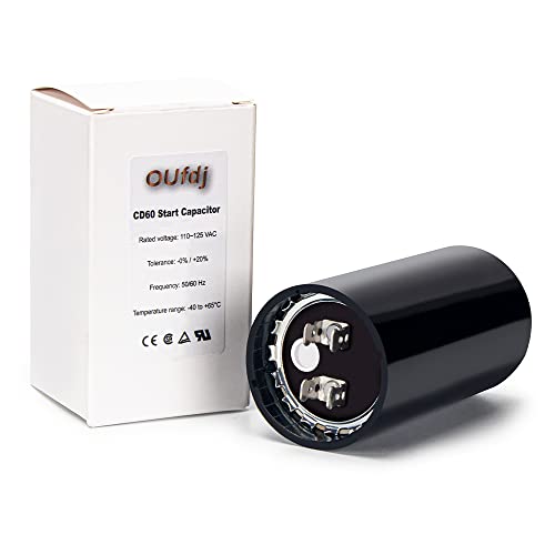590-708 uf/MFD 110-125 VAC Round Start Capacitor ±20% 50/60 Hz CD60 Round Motor Well Pump Start Capacitor (590-708 uf/MFD)