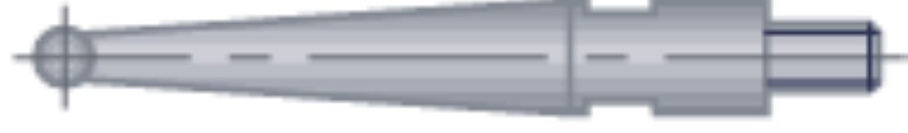 TESA 01860302 Outil de mesure pour levier Cadran Indicateur de test, 2 mm de diamètre, Rubis, 12.53 mm Dimension, 12.53 mm Insert Longueur