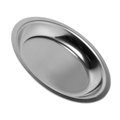 DECHOUS Stainless Steel Tea Bag Holder Round Tea Bag Saucer for Easy Organization Lightweight Metal Plate Stainless Steel Cup Mat for Home Office Use