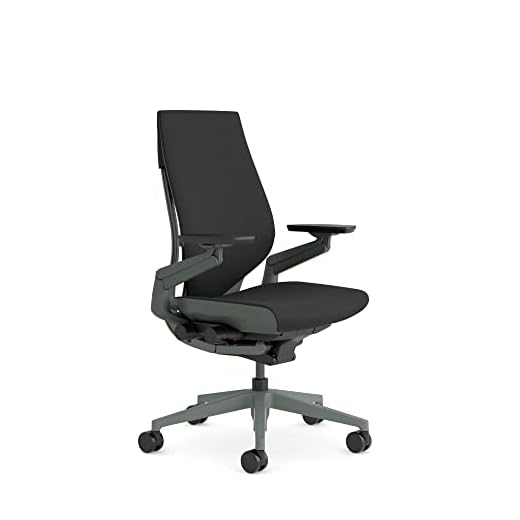 Nas Sedia da ufficio ergonomica Steelcase Gesture con braccioli regolabili a 360° e supporto lombare 3D Live Back Onyx