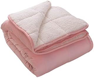 CHARKHAH Sherpa Fleece Weighted Blanket for Children Adult Ultra Soft Sleep Aid Reduce Stress Insomnia Anxiety Relief Heated Throws for the Sofa Single Double King Size Beds (Single - 4.5 kg, Pink)