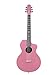 Natasha Asteroid Carbon Fiber 38-inch Folk Guitar（Cherry Blossom Pink）,Acoustic Guitars/Travel Guitars,Integrated Casting With Carbon Fiber Composite Material, light and portable