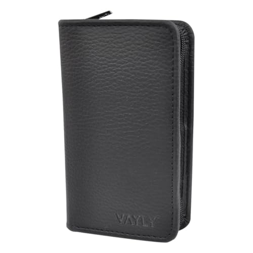 Kit Estojo Bucal de Viagem Sintético Vayly com Zíper e Compartimentos para Higiene Pessoal. (Preto)