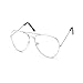 Produktbild Vintage Pilotenbrille Metallrahmen Fensterglas Brille Ohne Stärke Durchsichtig Nerdbrille Sonnenbrille mit Nasenpad Retro Winddicht Sonne Brille Damen Herren