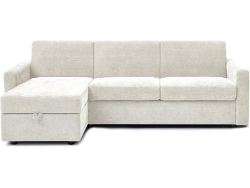 Habitat et Jardin - Sofá esquinero reversible convertible expreso de tela Celia – 3 plazas – Beige