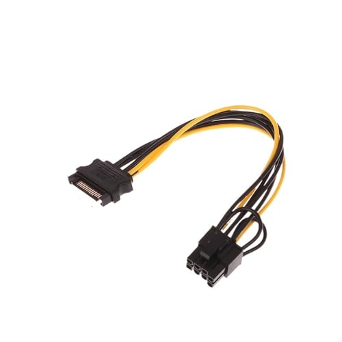 Cable adaptador de energía SATA 15Pin a 8Pin PCI-E miniatura 5
