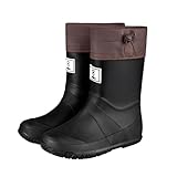 [インサク] 雨靴 レインブーツ 長靴 小さいサイズ レディース 子供 レインシューズ 防水ブーツ 梅雨 台風 24.0 cm 防滑 晴雨兼用 ミドル丈 釣り ガーデニング オシャレ ブラック