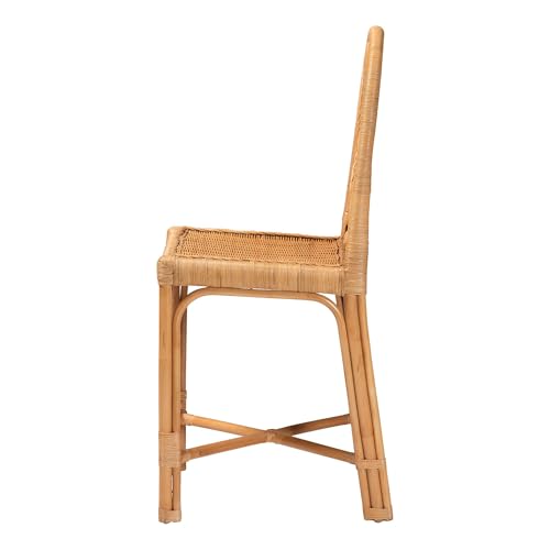 Silla Butaco Oxford de Ratán Natural Bali & Pari, con Espaldar Redondo y Diseño de Celosía Abierta, Altura para Isla, Individual miniatura 4