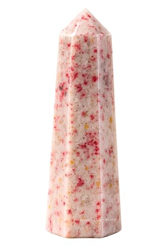 Image of Amazing Gemstone Cinnabarite Crystal Towers - Natural Healing Crystal Point Obelisk for Reiki Healing and Crystal Grid (2 inch to 3 inch INCH)