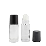 30ml/1oz Roll On Glass Bottles,2 Packs Deodorant Bottles Essential Oil Roller Bottles Travel Size Deodorant Containers For Cosmetic Lotion Sunscreen Moisturizer