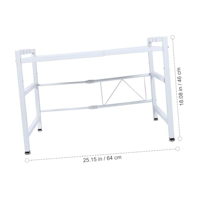 Multifunctional Retractable Desktop Storage Rack with Strong Pressure Resistance for Kitchen and Bathroom Oven and Microwave Shelf Organizer for Rice Cooker Tableware and Utensils