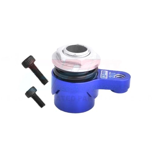 GPM 7075 Alloy 21T Servo Saver Set Horn W. Built-in Spring for ARRMA1/18 Granite Grom Mega 380 ARA2102 Typhon Grom ARA2106 (Blue)