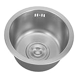 Idéal pour les petits espaces : sa taille mini et sa conception ronde en font un choix idéal pour les petites cuisines, les camping-cars et autres zones compactes, maximisant l'efficacité de l'espace, évier extérieur, évier utilitaire à cuve unique