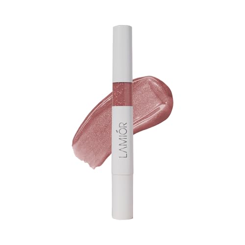 Image of LAMIOR Peptide Glaze Lip Balm - 3 in 1 Formula for Glossy Shine, Healing & Nourishment for Dry Dark & Pigmented Lips with Shea Butter, Non Sticky Lip Balm for Women, (Coco Loco (pH & Shrimmer))