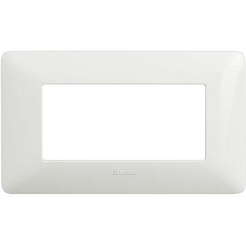Placca con 4 moduli BTicino AM4804BBN Matix Placca, 4 Moduli, Bianco