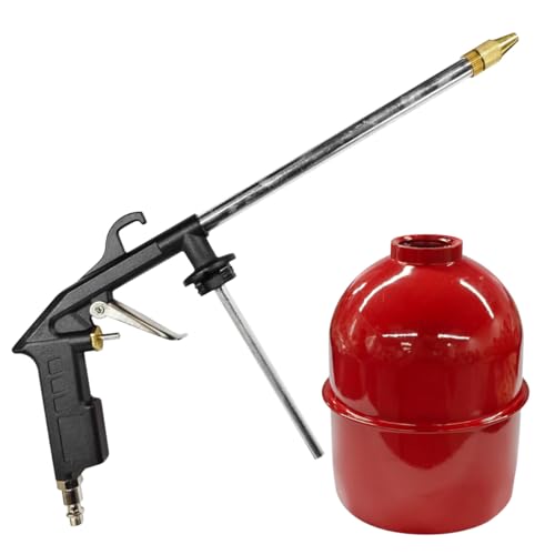 Image of Car Air Engine Cleaning Spray Gun, High-Pressure Air Nozzle Blow Gun with 1-Liter Metal Jug, Pneumatic Dust Cleaner Sprayer Tool, Siphon Vehicle Engine Bay Wash Spray Kit(Red)