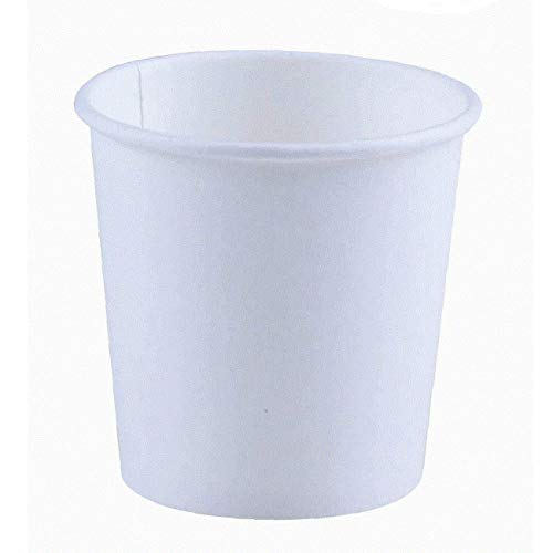 We Can Source It Ltd – 4oz Single Wall White Paper Cups – Great for Tea, Coffee, Cappuccino, Hot Drinks (100)