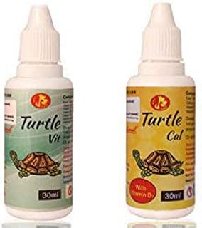 Pet Care International (PCI) Turtle VIT & Turtle Cal Drop for Strong Shell and to Provide Essential Vitamins, Minerals & Calcium of Healthy Turtle Healthcare (Combo) (30ml)