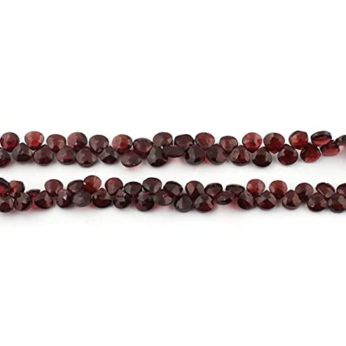 Grenat facetté cœur 5mm idéal pour concevoir un bijou personnalisé à offrir