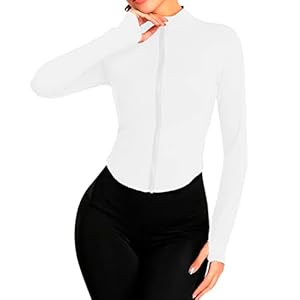 Dames gym tops slim fit lange mouwen crop tops volledige rits rekbare atletische fitness hardloopjas ademend sport running yoga T-shirts shirts met duimgaten