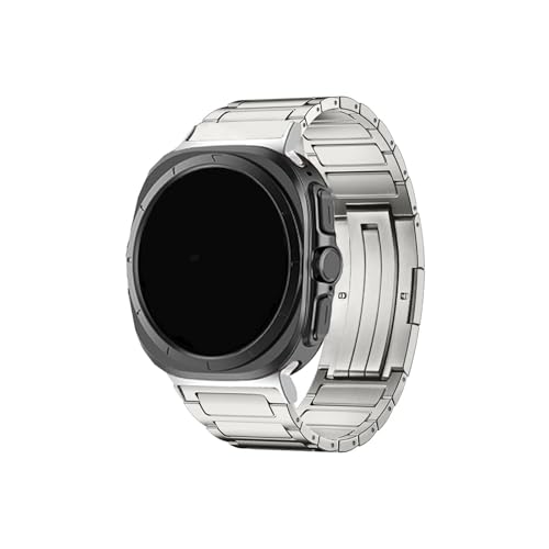 Bracelet Galaxy Watch 7 Ultra titane sans espace pour le sport et le bureau en couleur argent