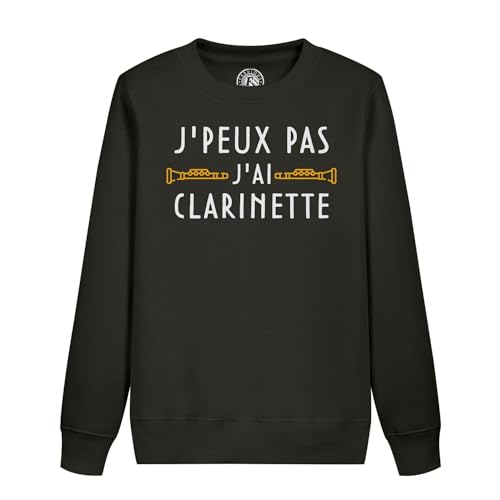 Sweatshirt enfant j'peux pas j'ai clarinette, vêtement musique pour garçon et fille
