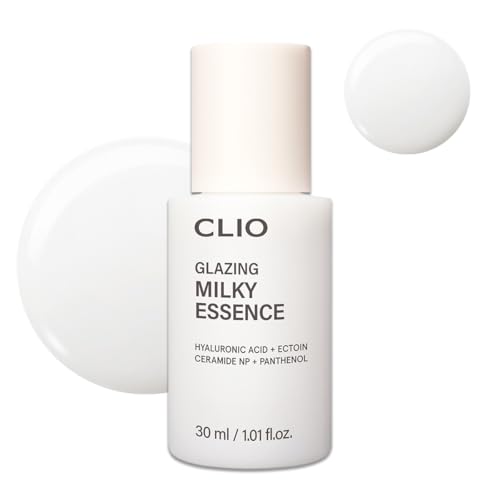 Image of CLIO Glazing Milky Essence, Rice PDRN Toner for Boosting Radiant Glass Skin, Lightweight Hydrating Skin Prep for Makeup, Ceramide Skin Barrier Care for Sensitive Skin, Korean Skincare (1.01 Fl Oz)
