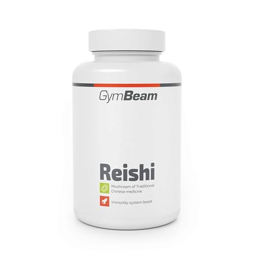 GymBeam Reishi (Kapseln) - Ganoderma Lucidum Extrakt Kapseln 1000 mg pro Tagesdosis unterstützt Immunsystem & Herz-Kreislauf-Funktion Pilz der Unsterblichkeit Kapselform 90 caps