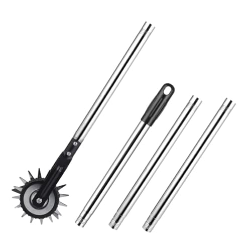 MOBUTOFU 1satz Rasenmähgerät Mit Rad Manuell Einstellbarer Rasenkantenschneider Langlebiger Edelstahlgriff Für Präzises Trimmen Und Pflege Von Rasen Und Gehwegkanten