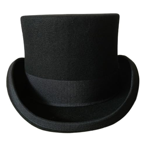 Sombrero de copa negro que no se deforma para mayordomo y cenas