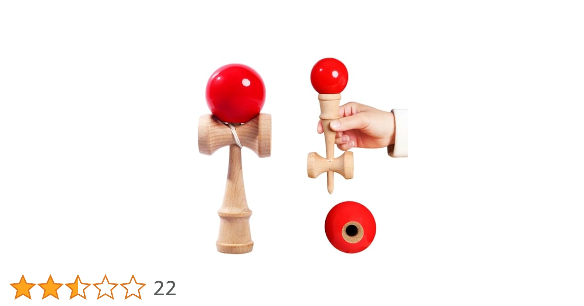 競技用　木製けん玉セット 35個セット Amazon | Heculos けん玉 4個セット （赤、青い、ピンク、緑