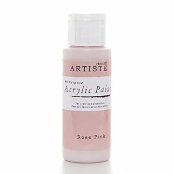 Artiste Acrylic Paint 59ml 2Oz Rose Pink, Quick-Drying Professional Art, Craft and Hobby Artists Paint, Vibrant Colour, Water-Based Paints Cover All Surfaces with Ease, Ideal for Travel Artists