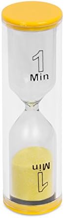 Internet’s Best 1 Minute Sand Timer - Colorful Hourglass Sand Clock Timers Kitchen - Small - Yellow