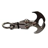 Lixada Small Size Stainless Steel Gravity Hook Outdoor Foldable Grappling Serrated Claws Multifunctional Rescue EDC Tool Tactical Emergency Key Chains Camping Travel Kits Climbing